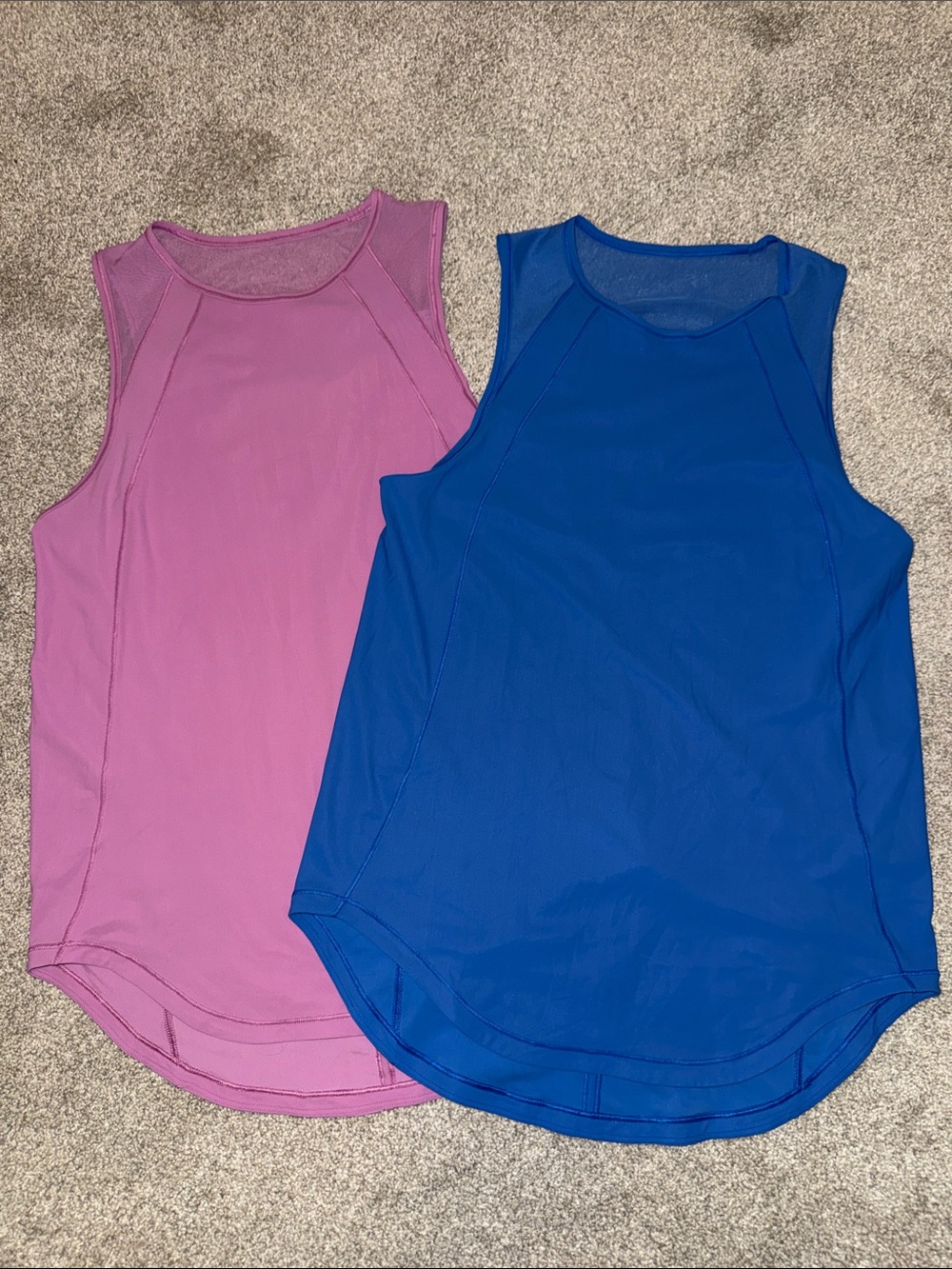 Womens Lululemon sculpt Blue and Pink set of 2 tank tops